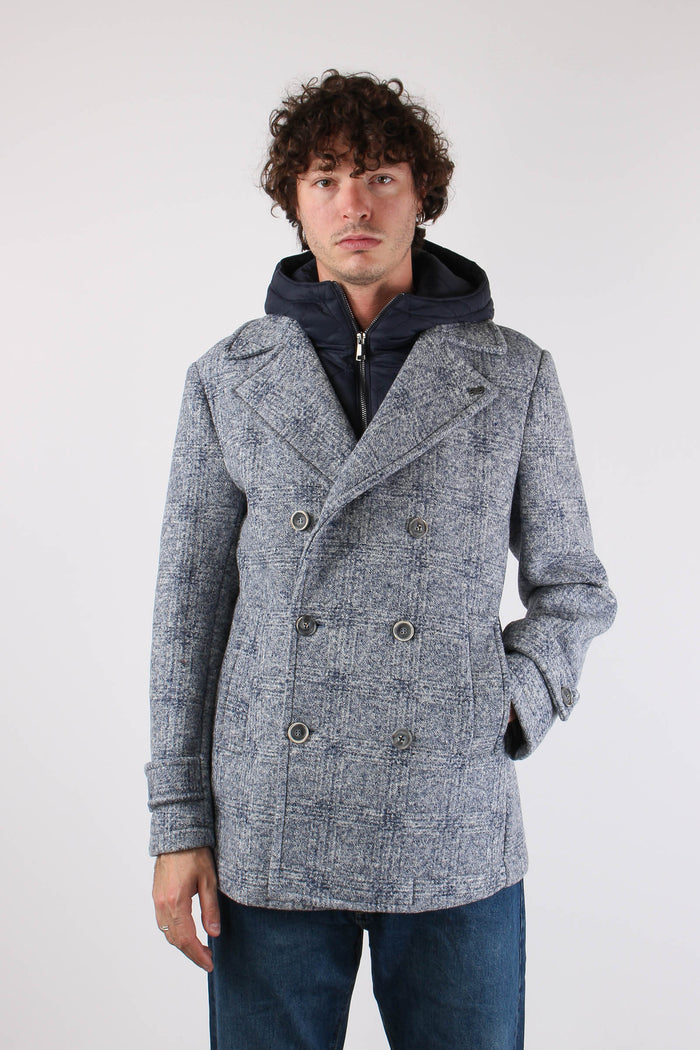 Cappotto Cappuccio Blu Var4
