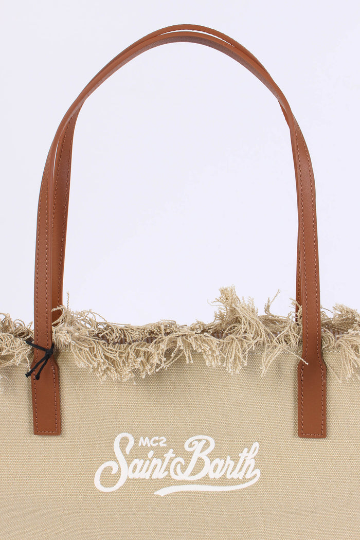 City Bag Frange Beige-5