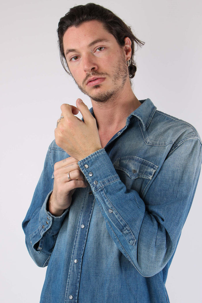 Camicia Denim Denim Medio-7