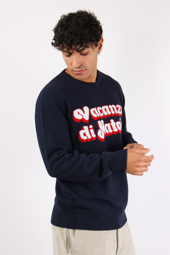 Girocollo Vacanze Di Natale Blu-7