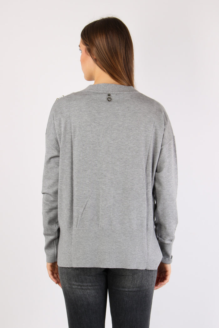 Venetico Cardigan Applicazione Medium-6