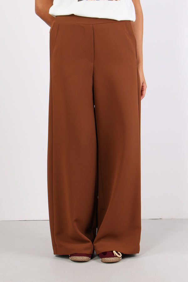 Pantalone Elastico Tessuto Flu Caramello-2