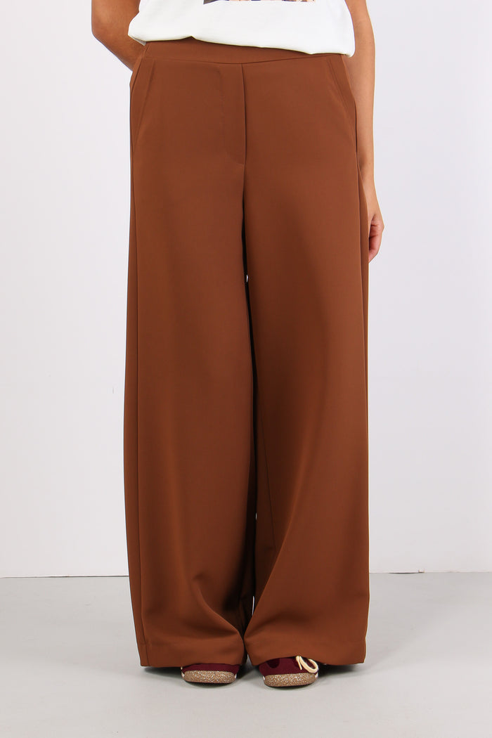 Pantalone Elastico Tessuto Flu Caramello-2