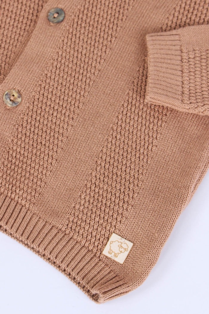 Cardigan Bottoni Beige-4