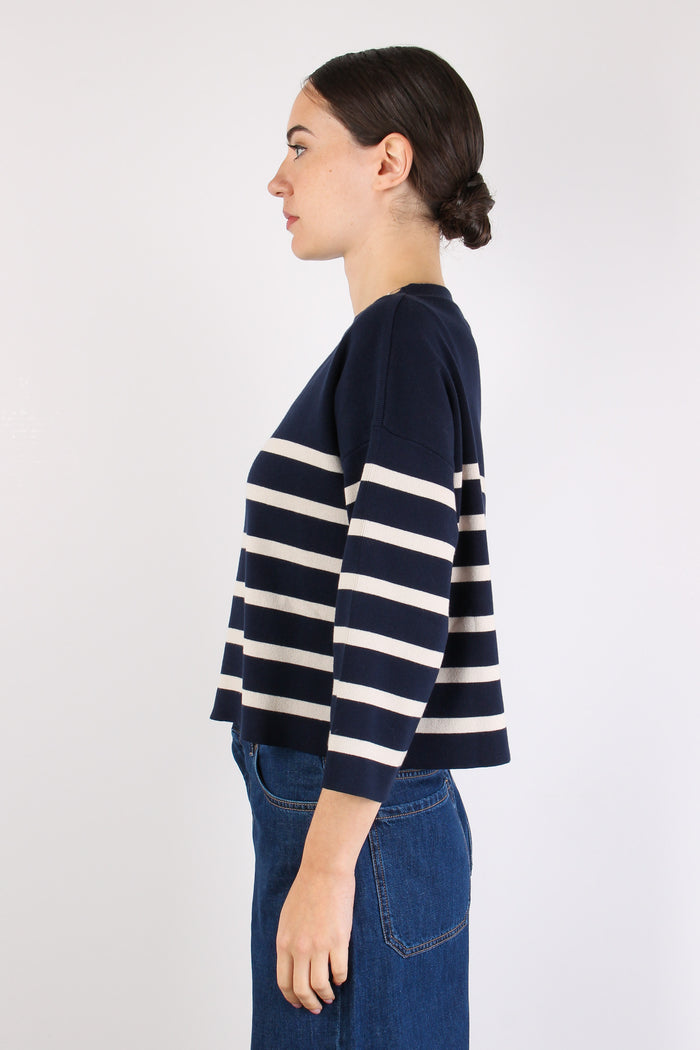 Pinide Maglia Cotone Riga Riga Mariniere-6