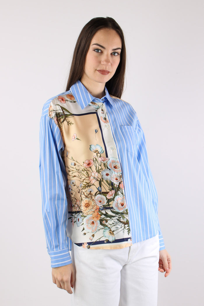 Camicia Rigaa Inserto Foulard Blu/bloom-4