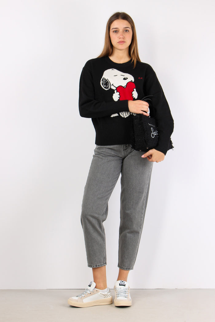 Maglia Ricamo Grande Nero-3