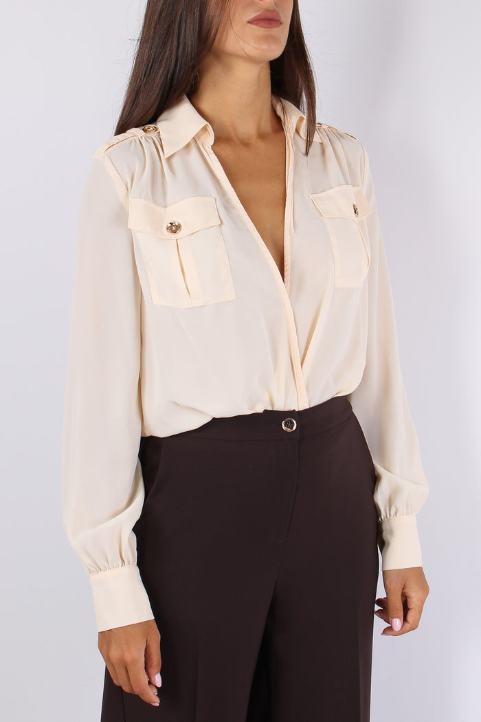 Facilis Camicia Body Taschine Birch Beige-5