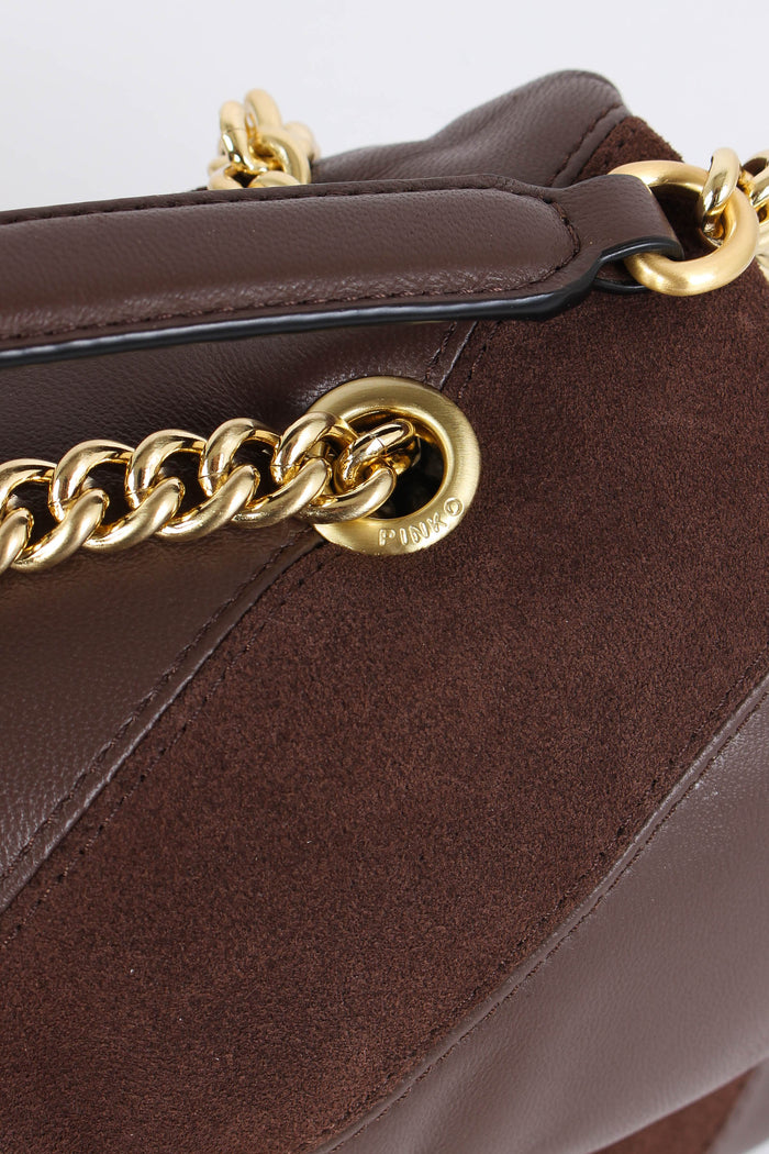 Tracolla  Love Puff Suede Marrone/castagna-7