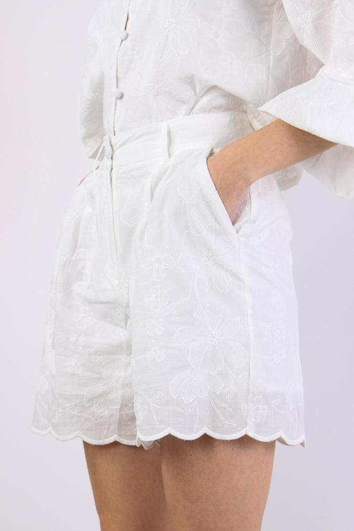 Short Ricami Bianco-8
