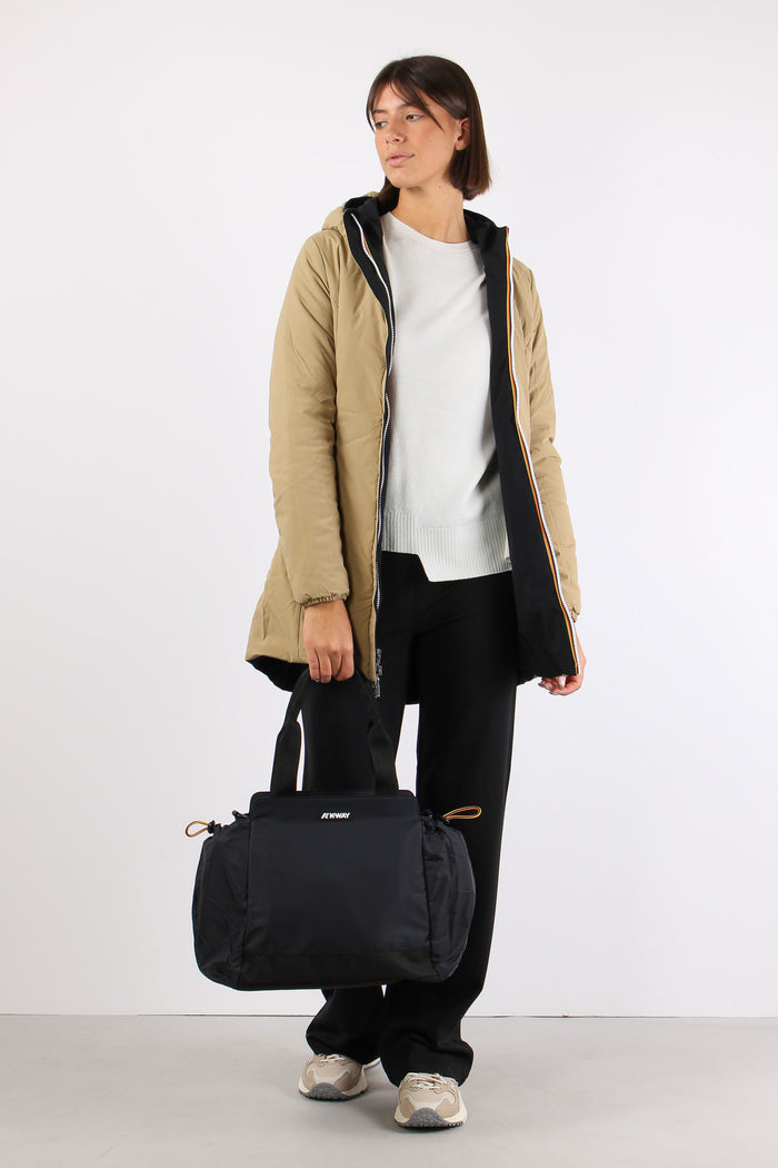Giubbotto Lungo Reversibile Black Pure/beige-3