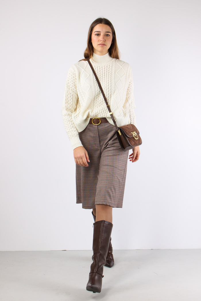 Bermuda Check Cintura Bordeaux/cammello-5