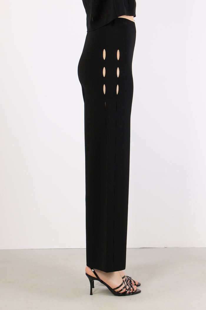 Pantalone Cut Out Nero-3