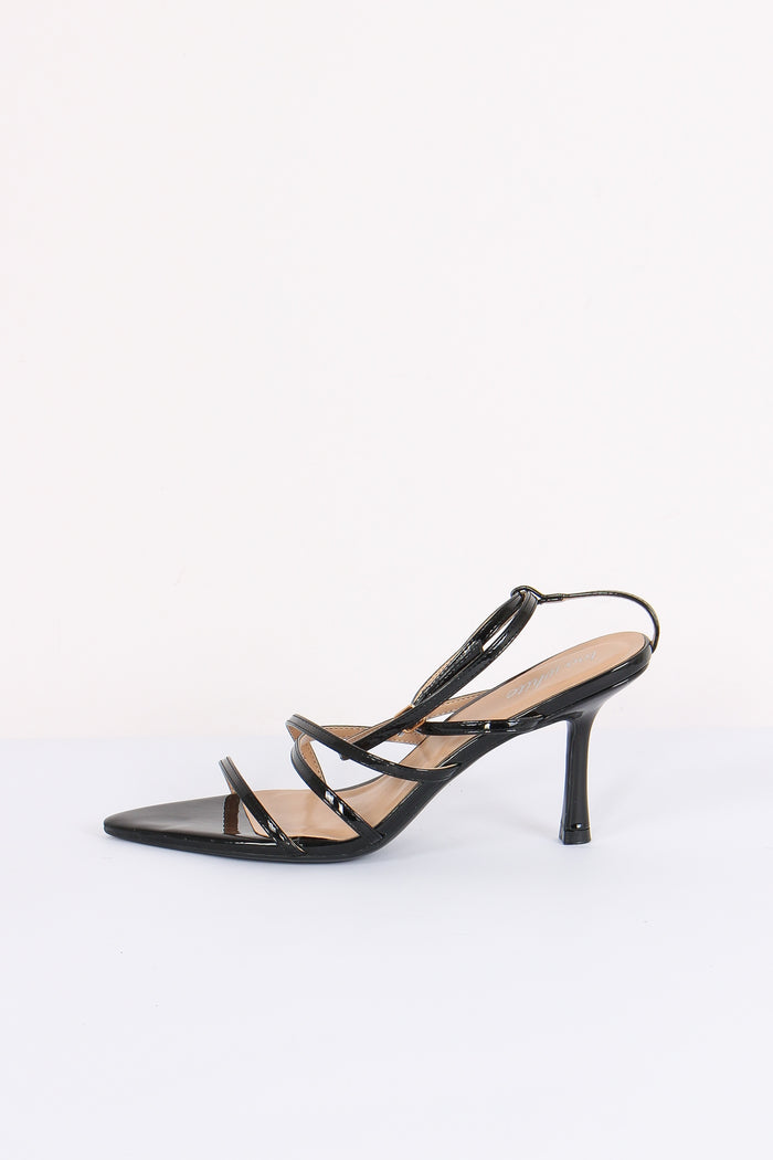Sandalo Aperto Lucido Nero-5