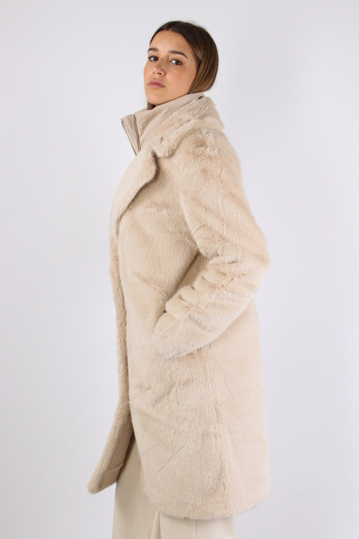 Ecopelliccia Bottoni Light Oat-5