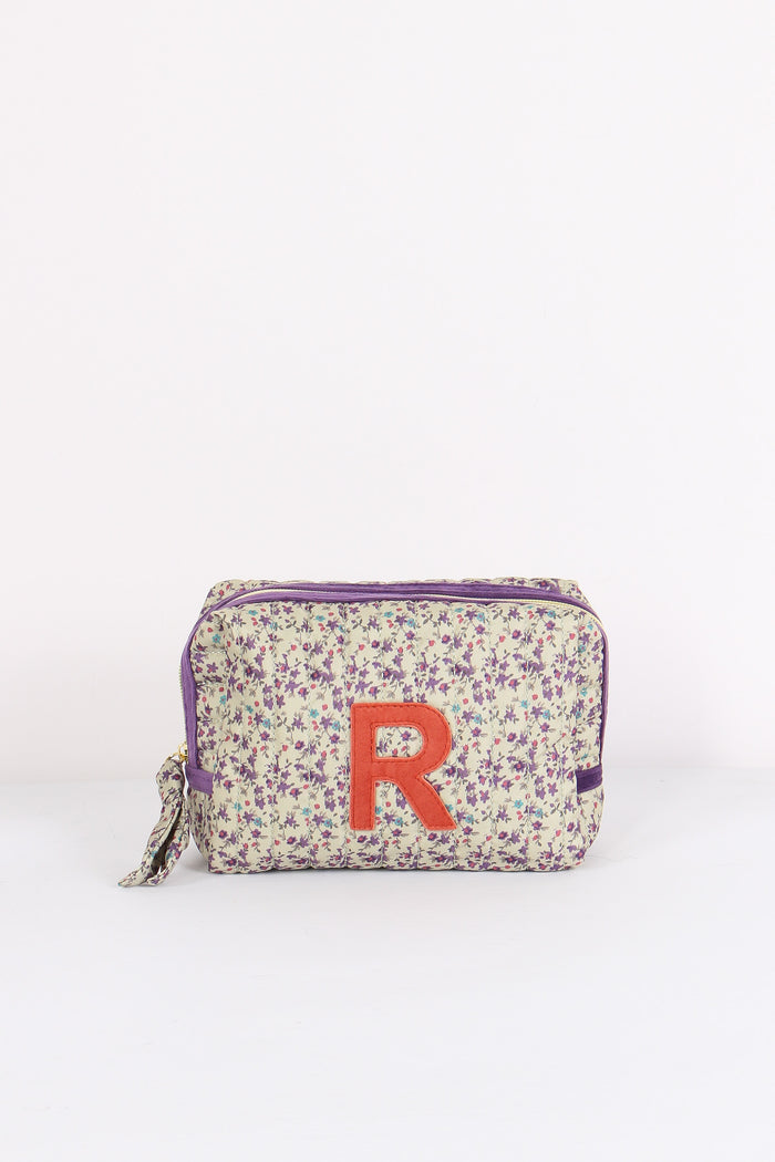 Pochette Patch Lettera R Beige/viola