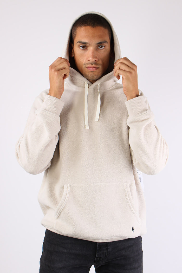 Felpa Cappuccio Pile Khaki Stone-4