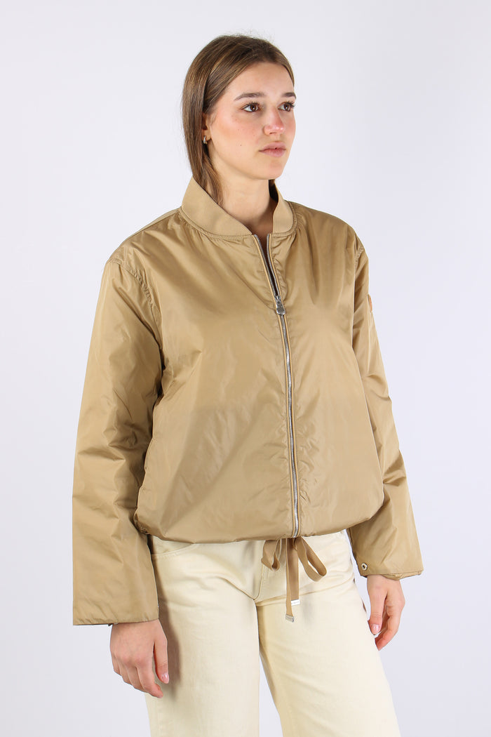 Aisha Giubbotto Nylon Svasato Stardust Beige-5