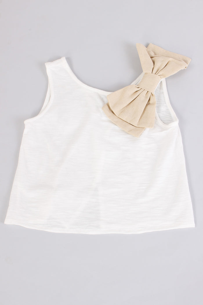 Canotta Fiocco Spalla Latte/beige-4