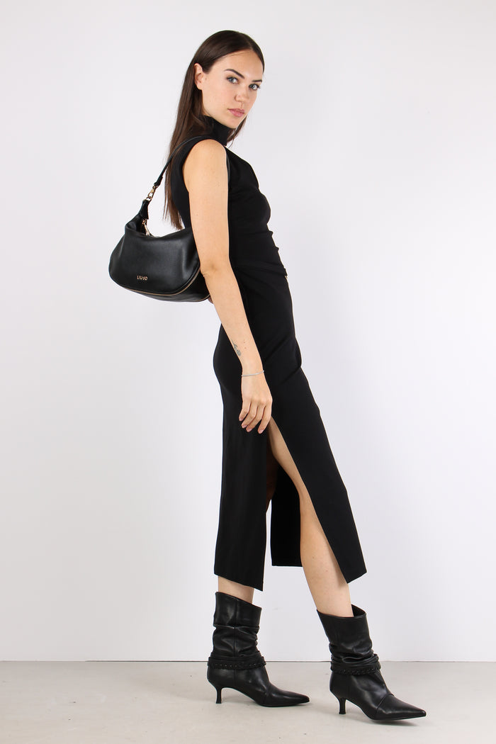 Abito Smanicato Oblo Davanti Nero-7