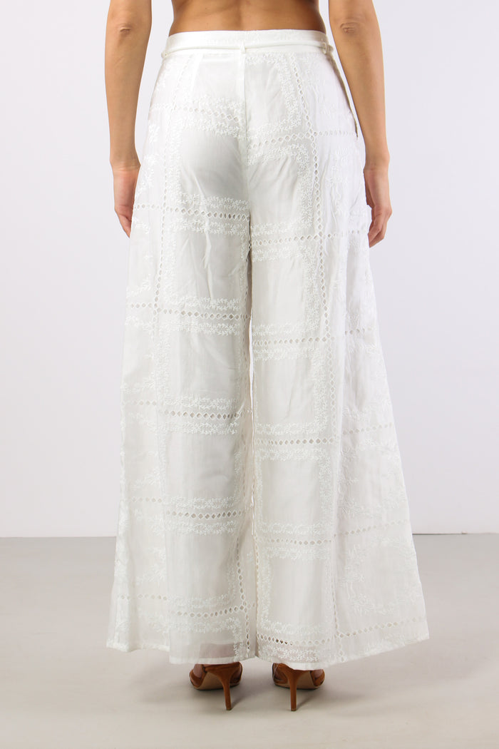 Pantalone Sangallo Cintura Bianco-4