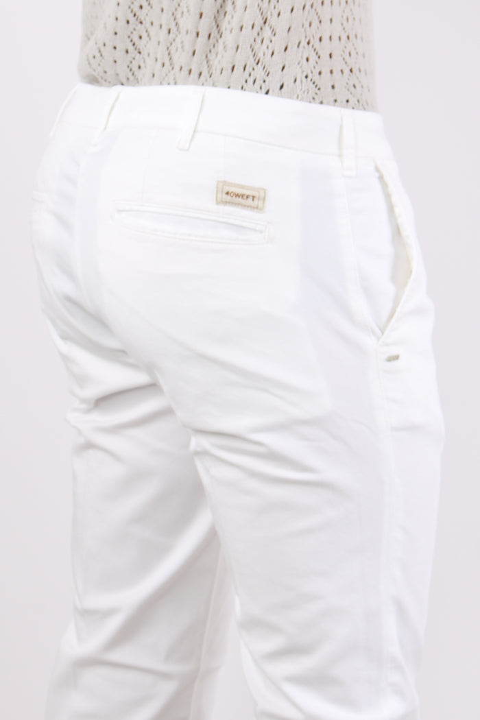 Pantalone Chino Extra Slim Bianco-5