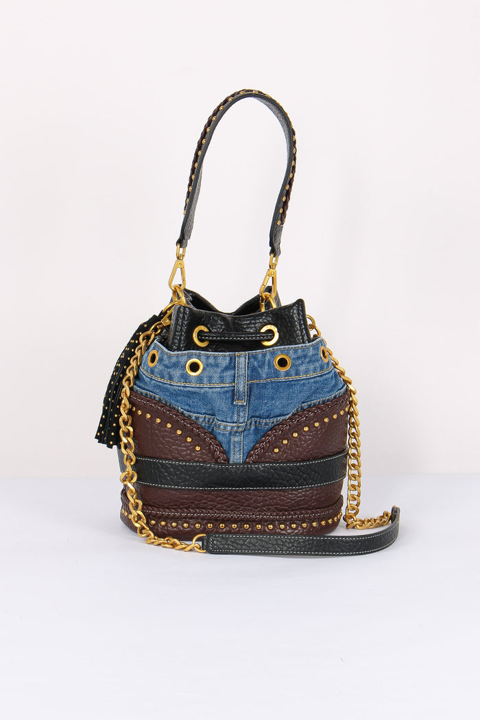 Secchiello Inserto Denim Dark Brown-3