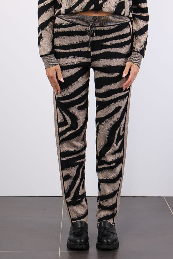 Pantalone Jogging  Zebra Nero/rosegold-2