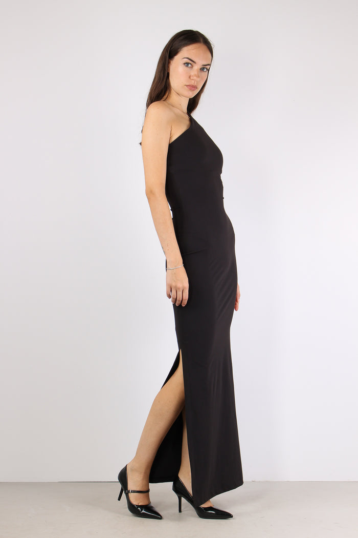 Abito Lungo Monospalla Black-6