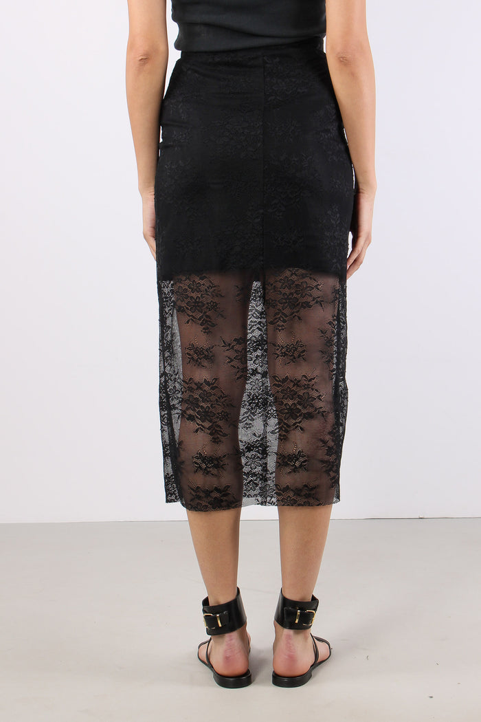 Gonna Tubo Pizzo Nero-4
