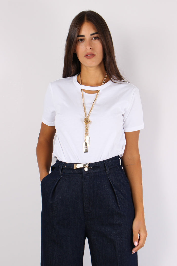 Monile T-shirt Catena Collo White-4
