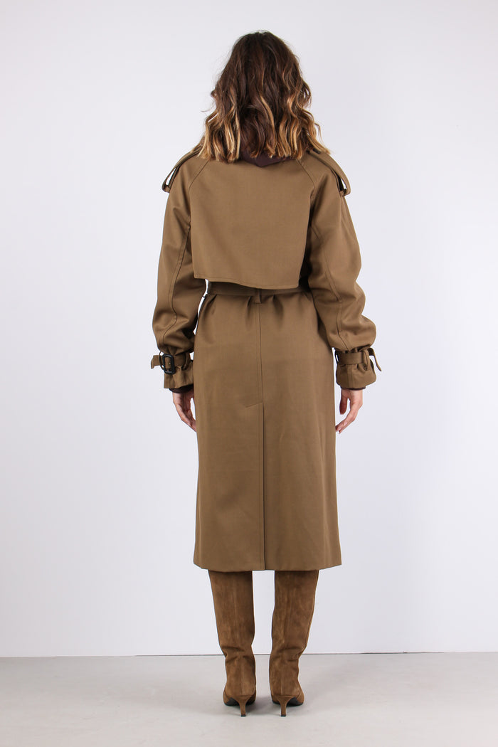 Trench Cotone Ricamo Interno Militare-9