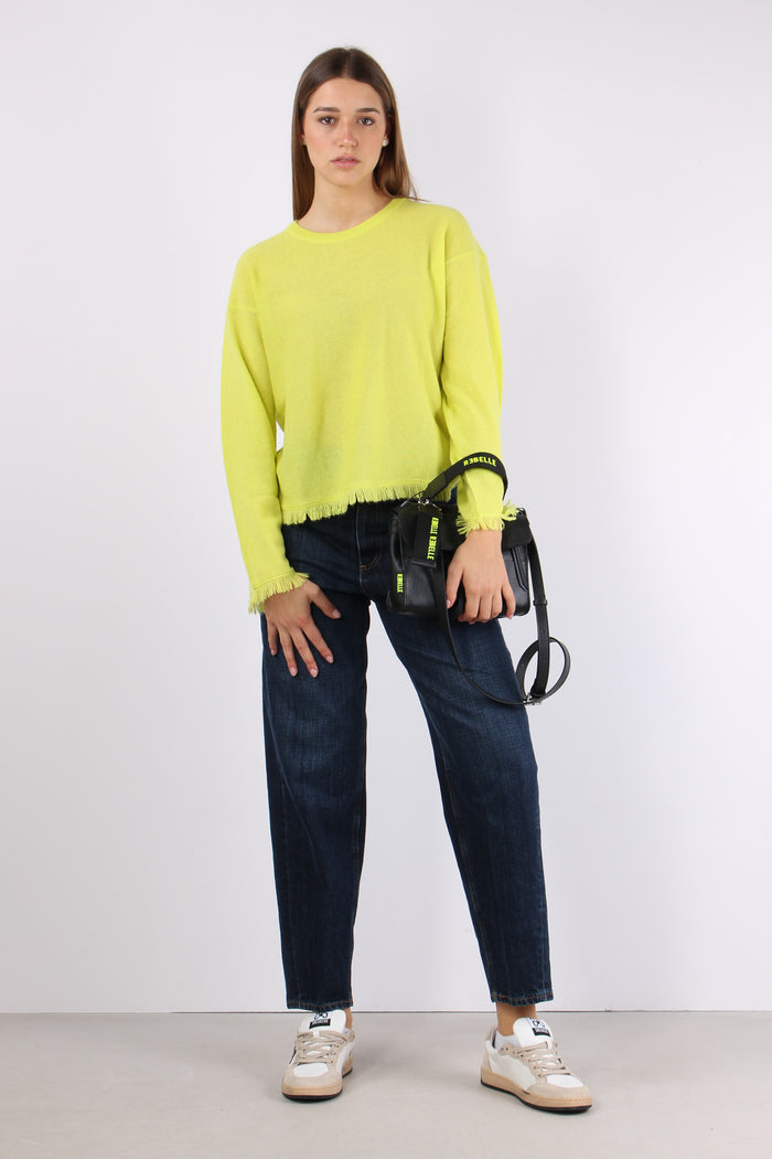 Girocollo Frangette Giallo-3