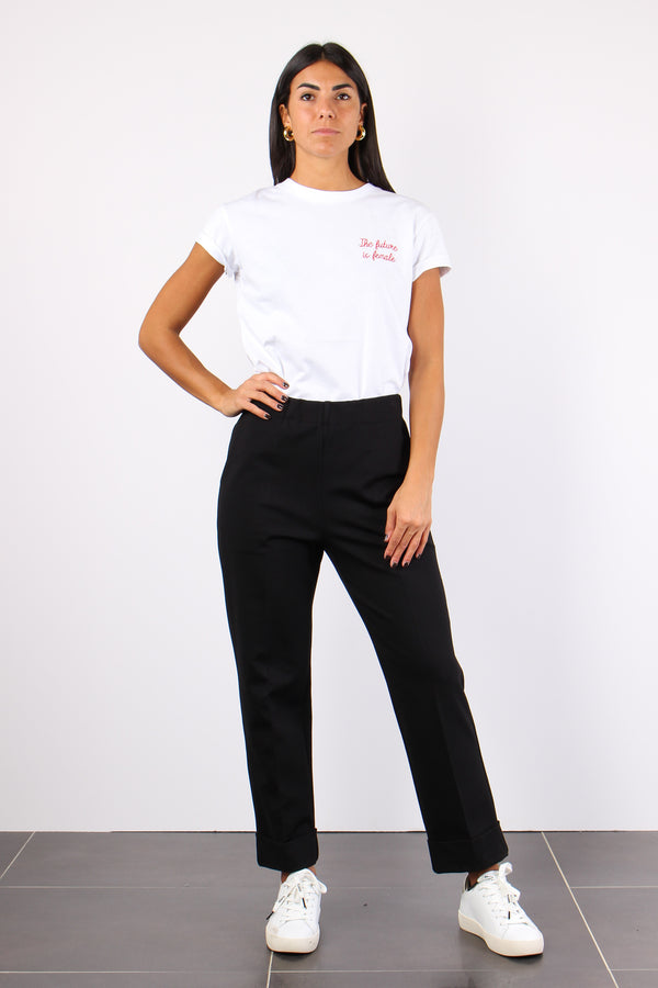 Pantalone Gamba Dritta Nero-2