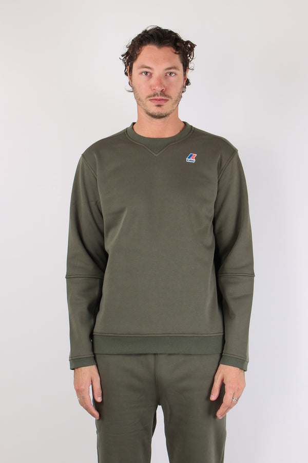 Felpa Girocollo Cotone Green Blackish