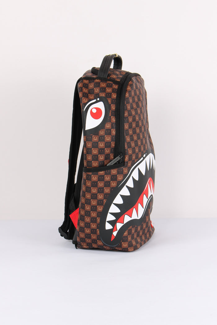 Backpack Sharks In Paris Check Marrone-6