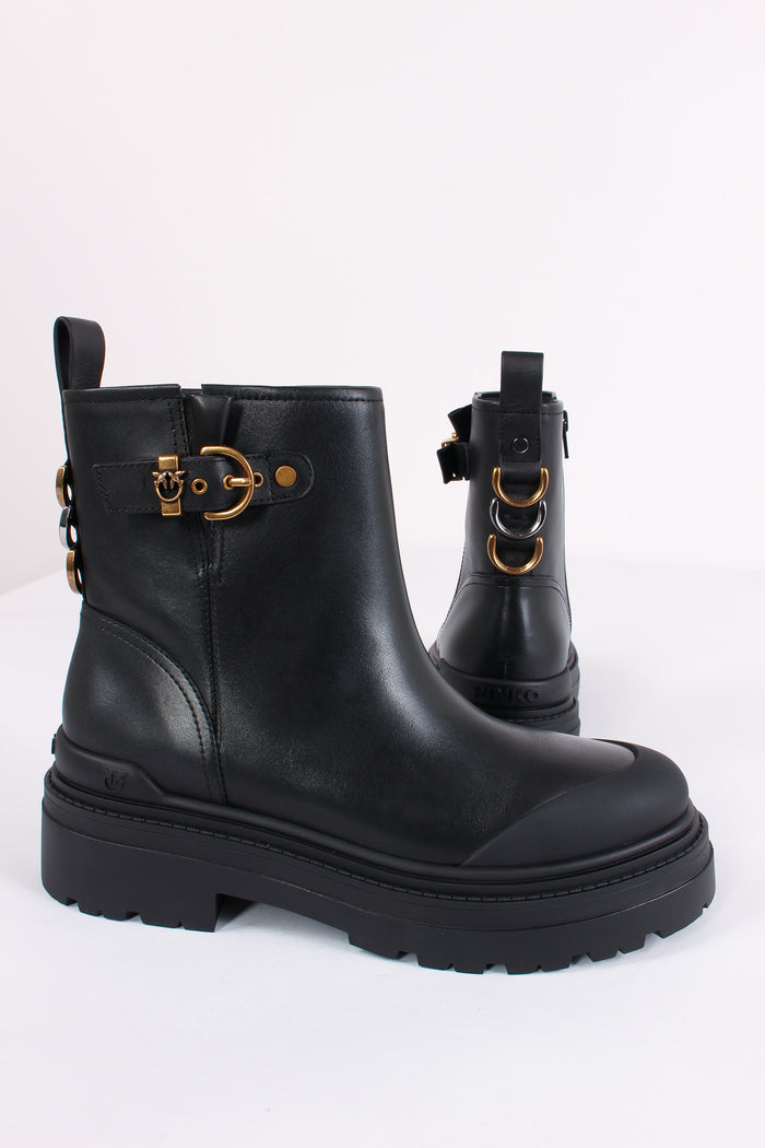 Mia Ankle Boot Calf Leather Fi Black-5