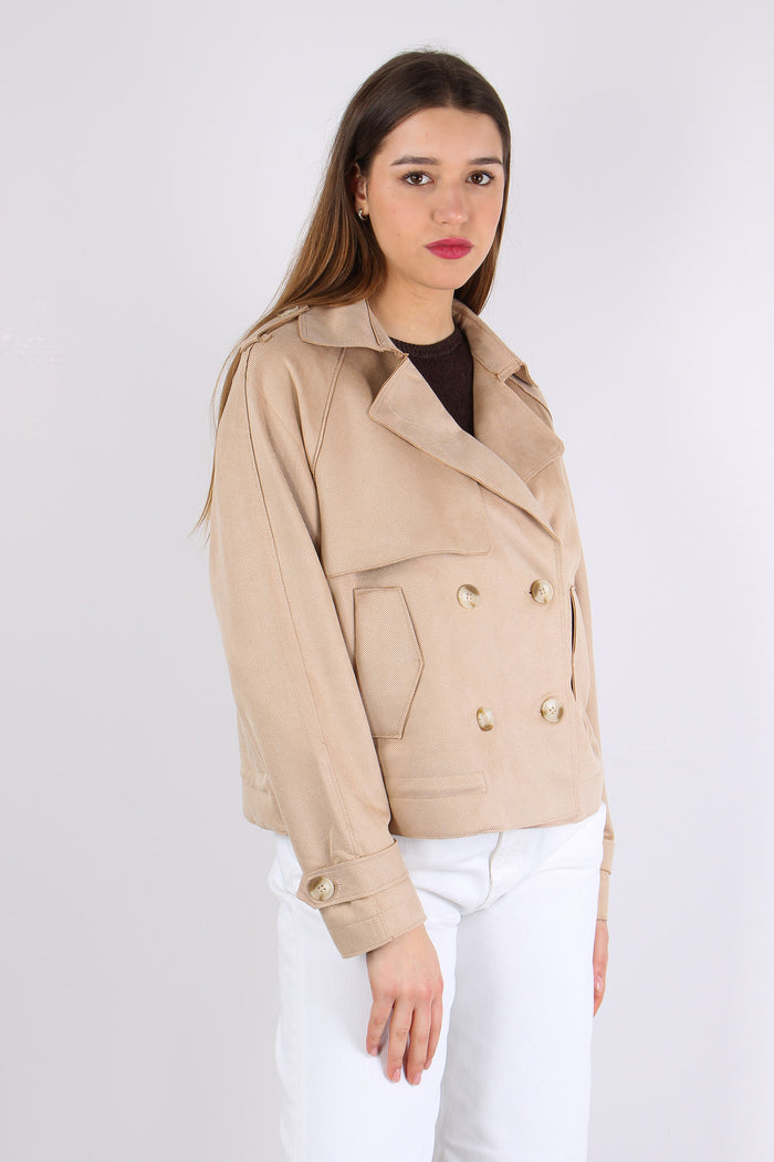 Peacot Corto Tessuto Diagonale Oat-7