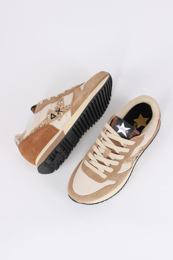 Sneakers Stargirl Glitter Beige-2