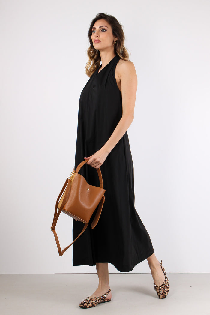 Abito Scavo V Cotone Nero-4