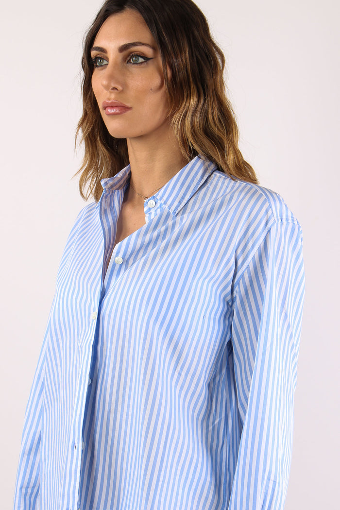 Camicia Slim Riga Ricamo Schiena Bianco/azzurro-10