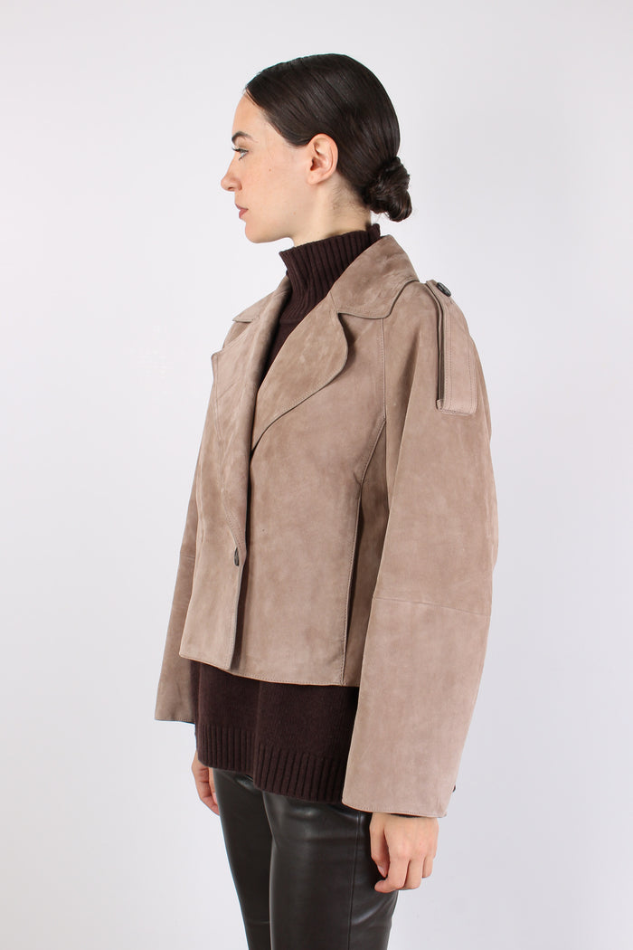 Maga Giubbotto Scamosciato Marron Glace-9