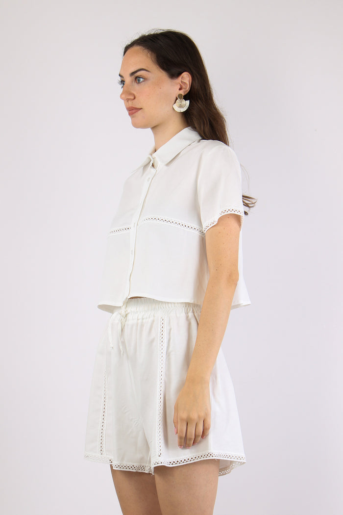 Short Inserto Macrame Bianco-4