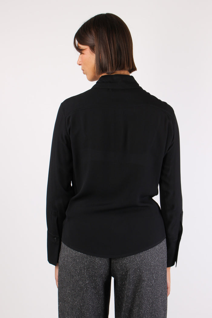 Camicia Viscosa Taschine Nero-5