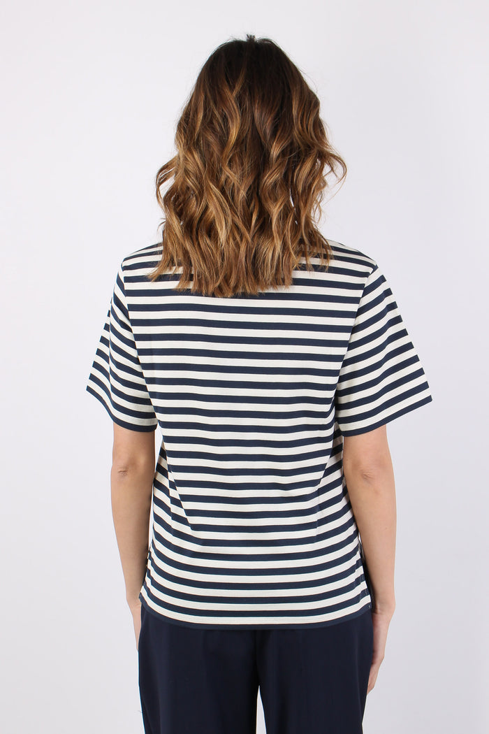 Wkdvenaco T-shirt Scatoletta Ecru/blu-5