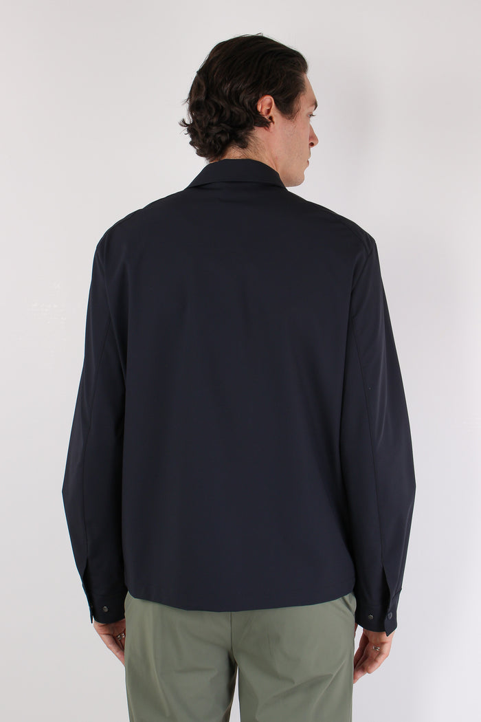 Giacca Over Tasca Toppa Navy-4