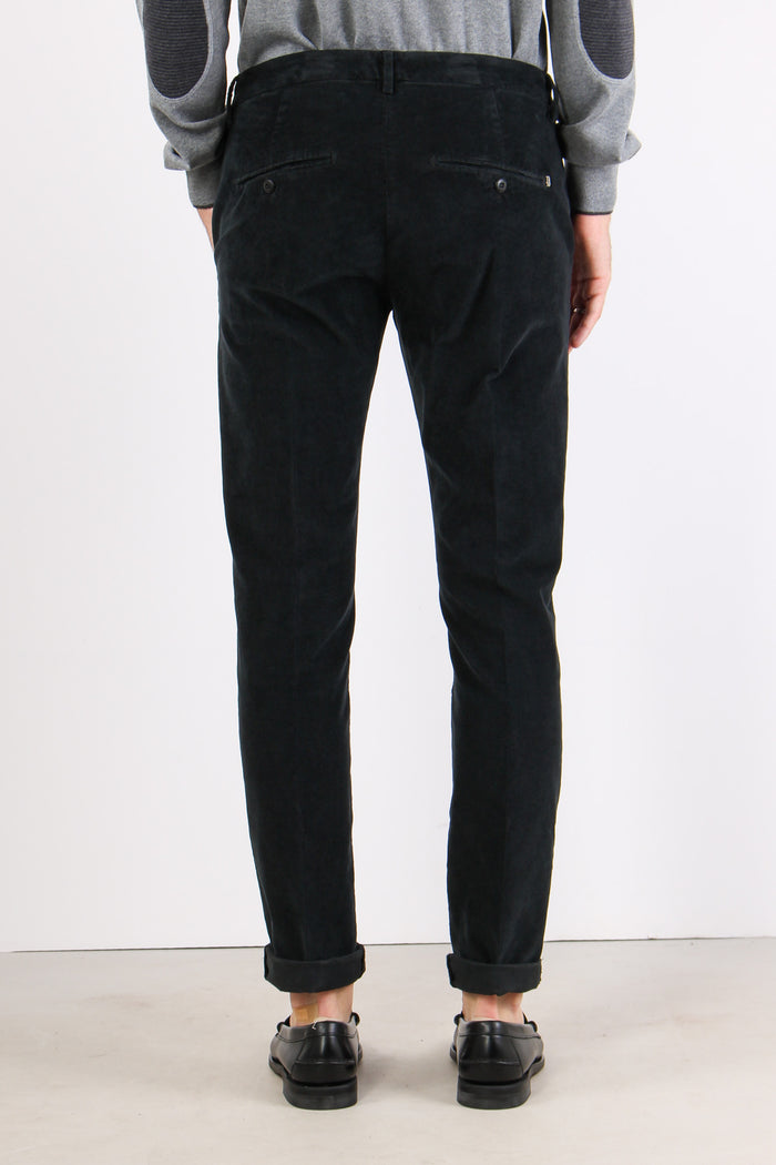Gaubert Pantalone Velluto Mill Nero-5