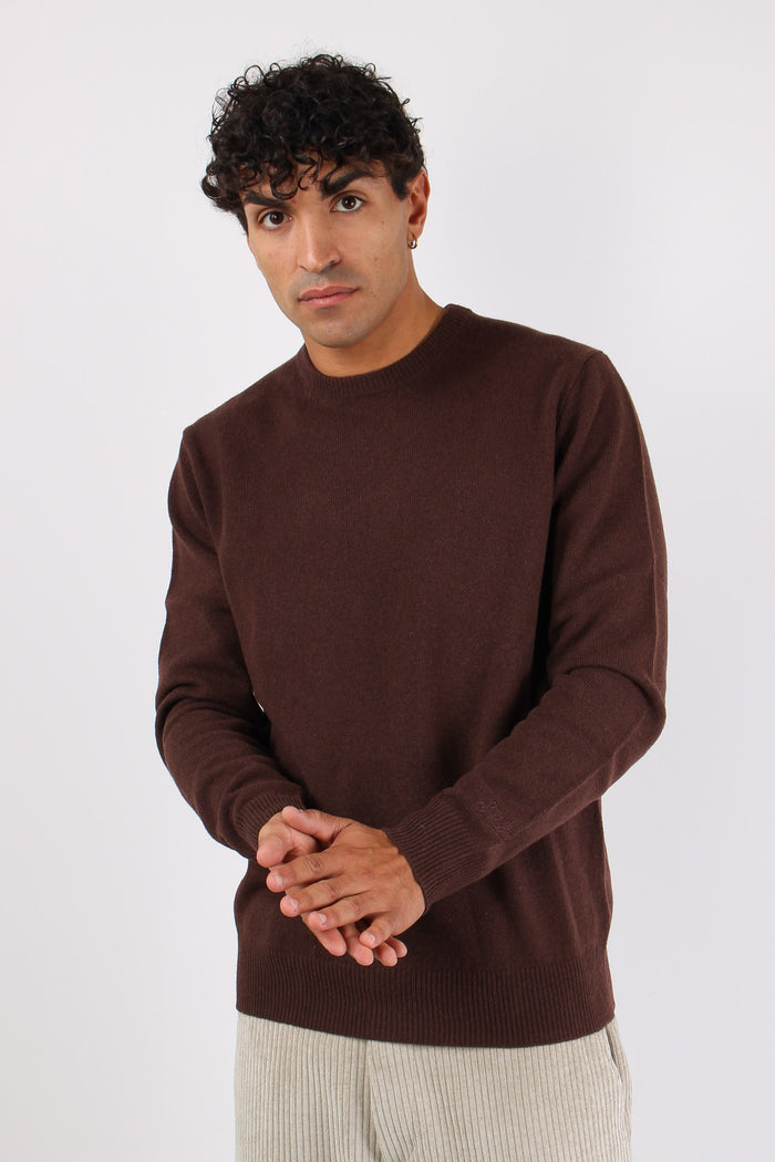 Girocollo Lambswool Brown-2