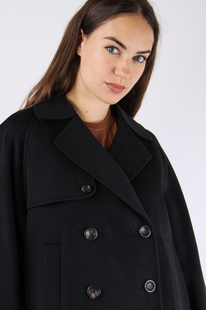 Nupar Cappotto Corto Lana Nero-8