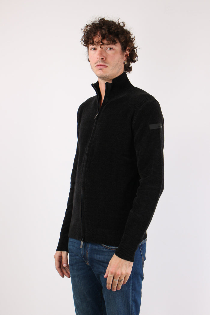 Maglia Zip Velluto Black-2